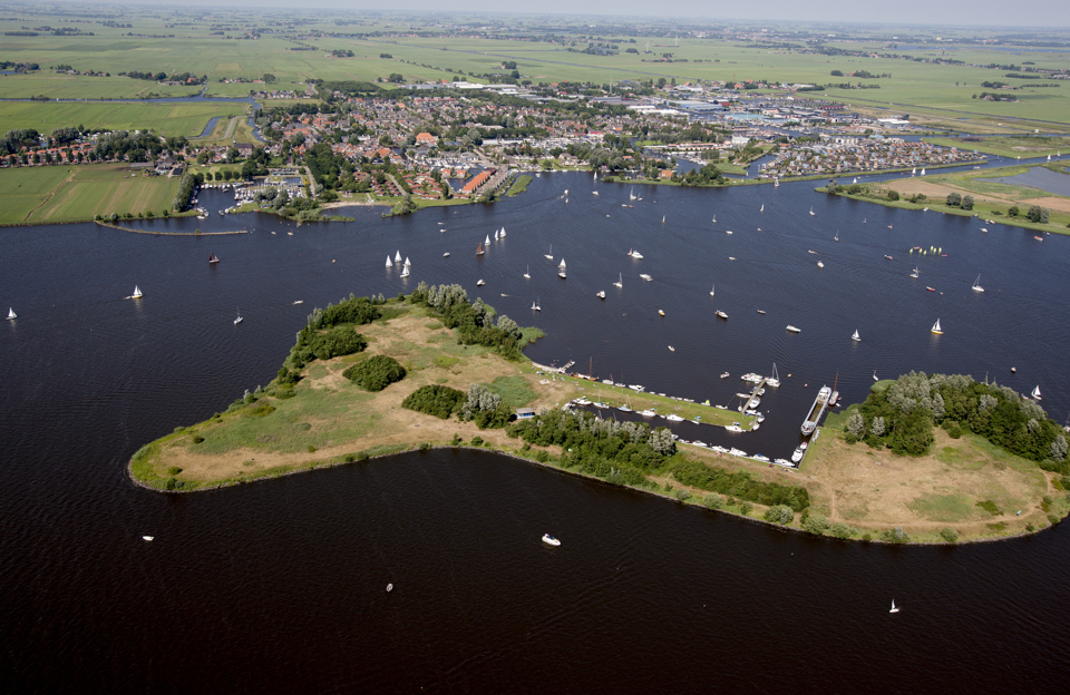 Heeg Rakkepolle Dorp Luchtfoto Zomer